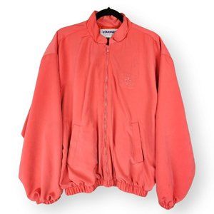 VTG Stardust LasVegas Large Resort Casino Slot Pink Coral Satin Bomber Jacket